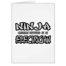 Ninja...Electrician Greeting Card