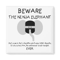 Ninja Elephant magnets