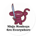 Ninja Monkeys Are Everywhere! stickers