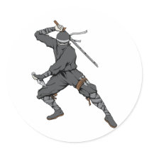 Ninja ~ Ninjas 2 Martial Arts Warrior Fantasy Art stickers