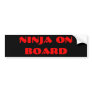 NINJA ON BOARD BUMPER STICKERS