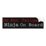 Ninja On Board Bumper Stickers