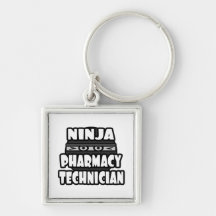 Ninja Pharmacy Technician Key Chain