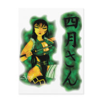 Ninja Pin-ups: Sangatsu-San(Ms. March.) Postcard