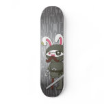Ninja Pirate Moustache Bunny skateboards