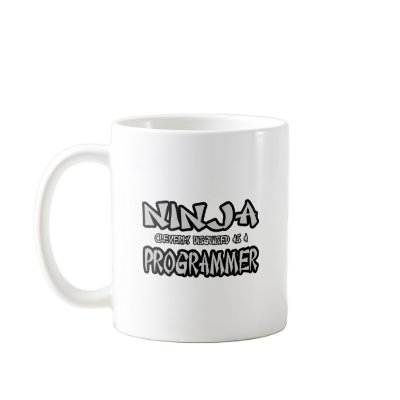 Ninja...Programmer Mugs by Programmer_Shirts