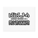 Ninja...Programmer postcards