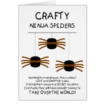 Ninja Spiders! Greeting Card