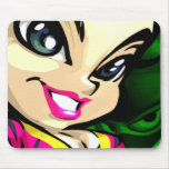 Ninjabra - Kiara on green background Mousepad