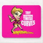 Ninjabra - Kiara "Try Graphing These Curves" Mousepad