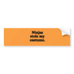 Ninjas stole my costume bumper stickers