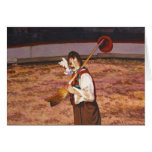 Nino the Circus Flora Clown Figurative Painting Greeting Cards