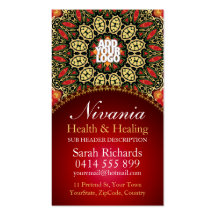 Nirvania Health & Healing New Age Business Card
