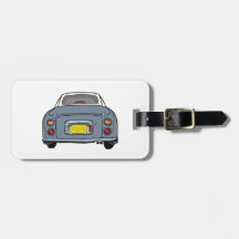 Nissan Figaro - Lapis Grey  Luggage Tag