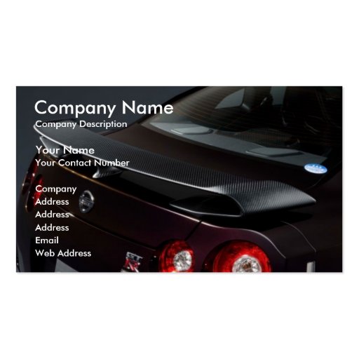Nissan gt r specv 08 Company Name Company Des Business Card Zazzle