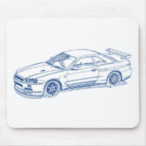 Nissan Skyline GTR R34 2000 sketch