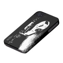 Nissan Skyline GTR with City Lights Backdrop iPhone 4 Cover