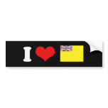 Niue Island Flag Bumper Stickers