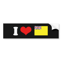Niue Island Flag Bumper Stickers