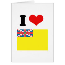 Niue Island Flag Greeting Cards