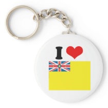 Niue Island Flag Key Chain