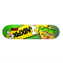 Nixpix Logo Board with Speed Kills Skate Board Deck