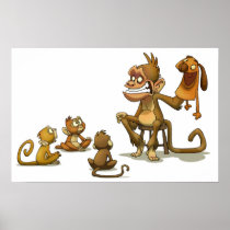nkey Puppet Show Print