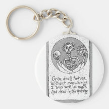 No2 Gravestone Series Original Watercolor Painting Key Chain