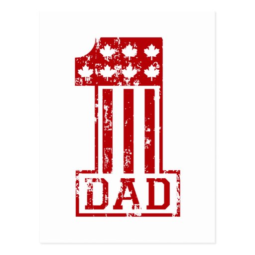 No. 1 Dad Canada Post Cards