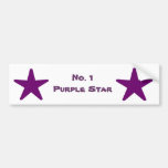 No. 1 Deep Purple Star Bumper Stickers