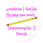 No 2 Pencil Gifts for Teachers, secretaries etc stickers