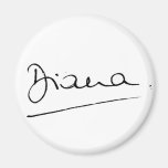 No.34 The signature of Princess Diana. Fridge Magnets