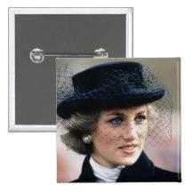 No.44 Princess Diana France 1988 Pinback Buttons