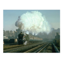 No. 60009 leaves the castle at Edinburgh as it hea Postcard