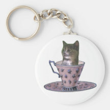 No Added Sugar kitten keychain