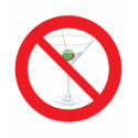No Alcohol - Martini Design t-shirts