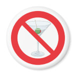 No Alcohol - Martini magnets