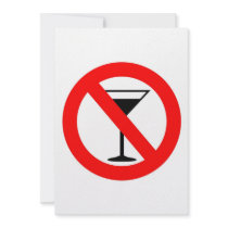 No Alcohol Sign Custom Announcement