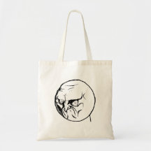 No Angry Rage Face Rageface Meme Comic Tote Bag