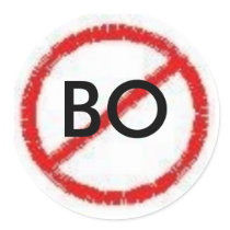 No B.O. Round Stickers