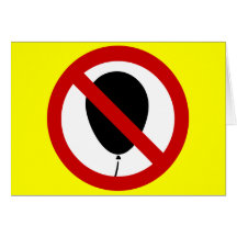 NO Balloon ⚠ Thai BTS Skytrain Sign ⚠ Cards
