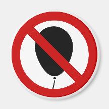 NO Balloon ⚠ Thai BTS Skytrain Sign ⚠ Magnets