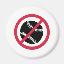 No baseball fridge magnets