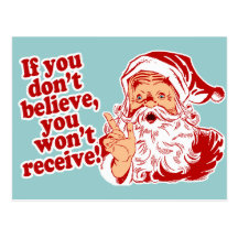No Believing No Recieving Post Cards