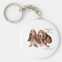 no better love than basset love key chain