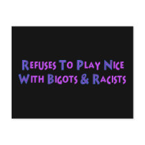 No Bigots No Racists Postcard