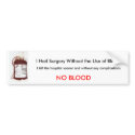 No Blood Bumper Sticker bumper stickers