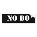 NO BO BUMPER STICKER bumper stickers