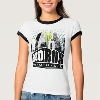 NO BOX WORLD LADIES RINGER T-SHIRTS by noboxworld