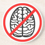 No Brains Joke Drink Coaster